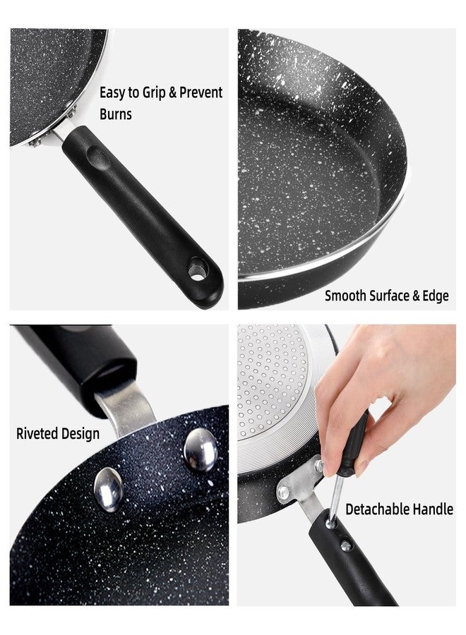 WRINGKIT 10 Inch Nonstick Crepe Pan with Spreader, Flat Skillet Tortilla Pan with Granite Coating, Round Griddle Pancake Pan with Stay-Cool Handle, Induction Compatible, PFOA Free - Image 5